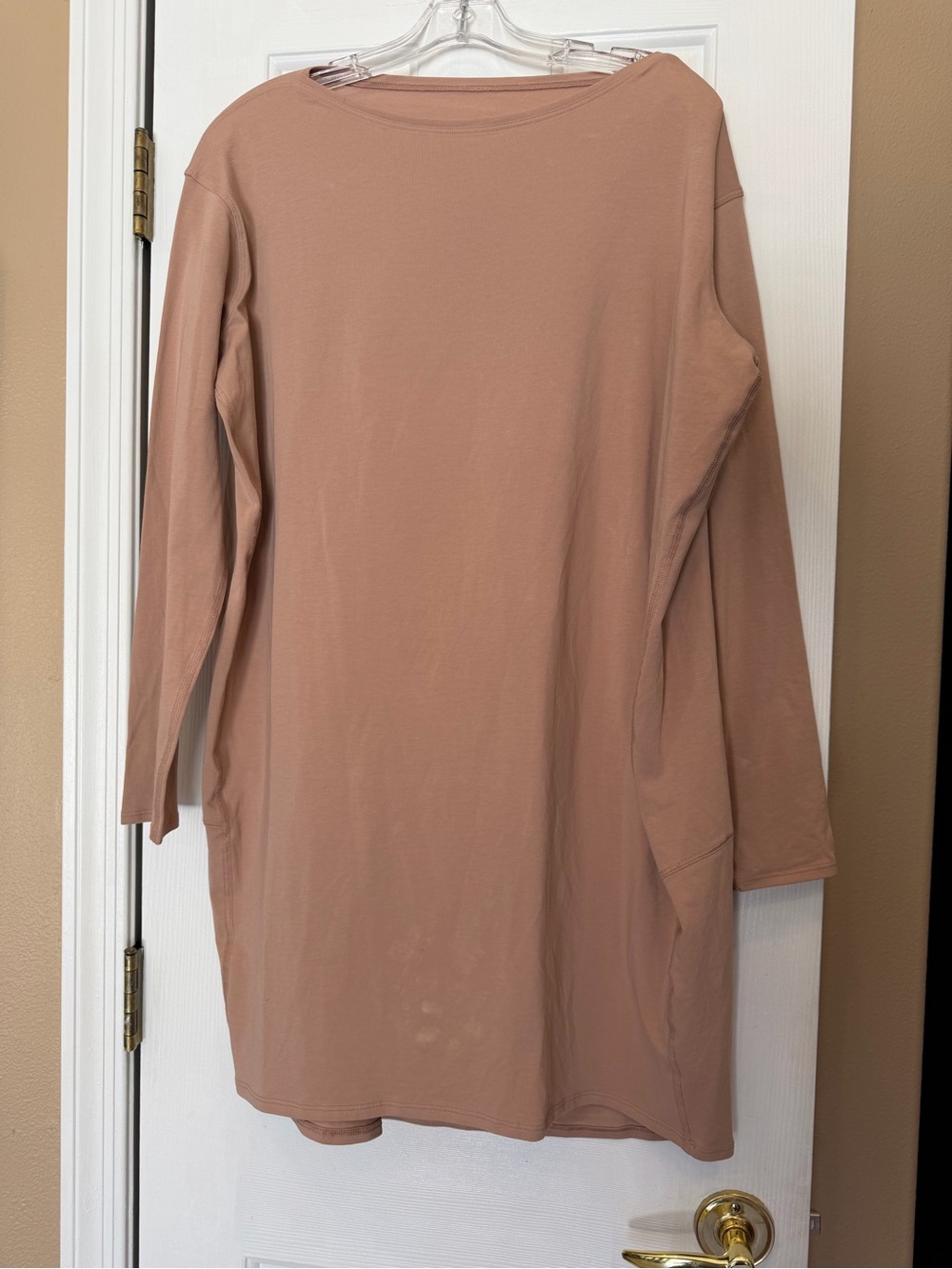 Women’s Long Sleeve Shift Dress in Dusty Rose